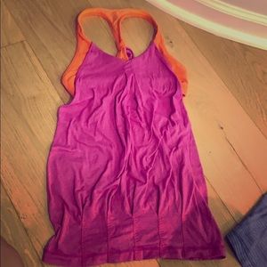 Lululemon running tank with attached sports bra